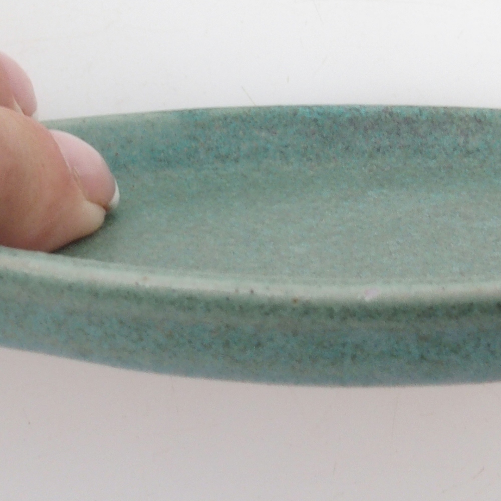 Keramikschale H05 - 11 x 8,5 x 1 cm - grün