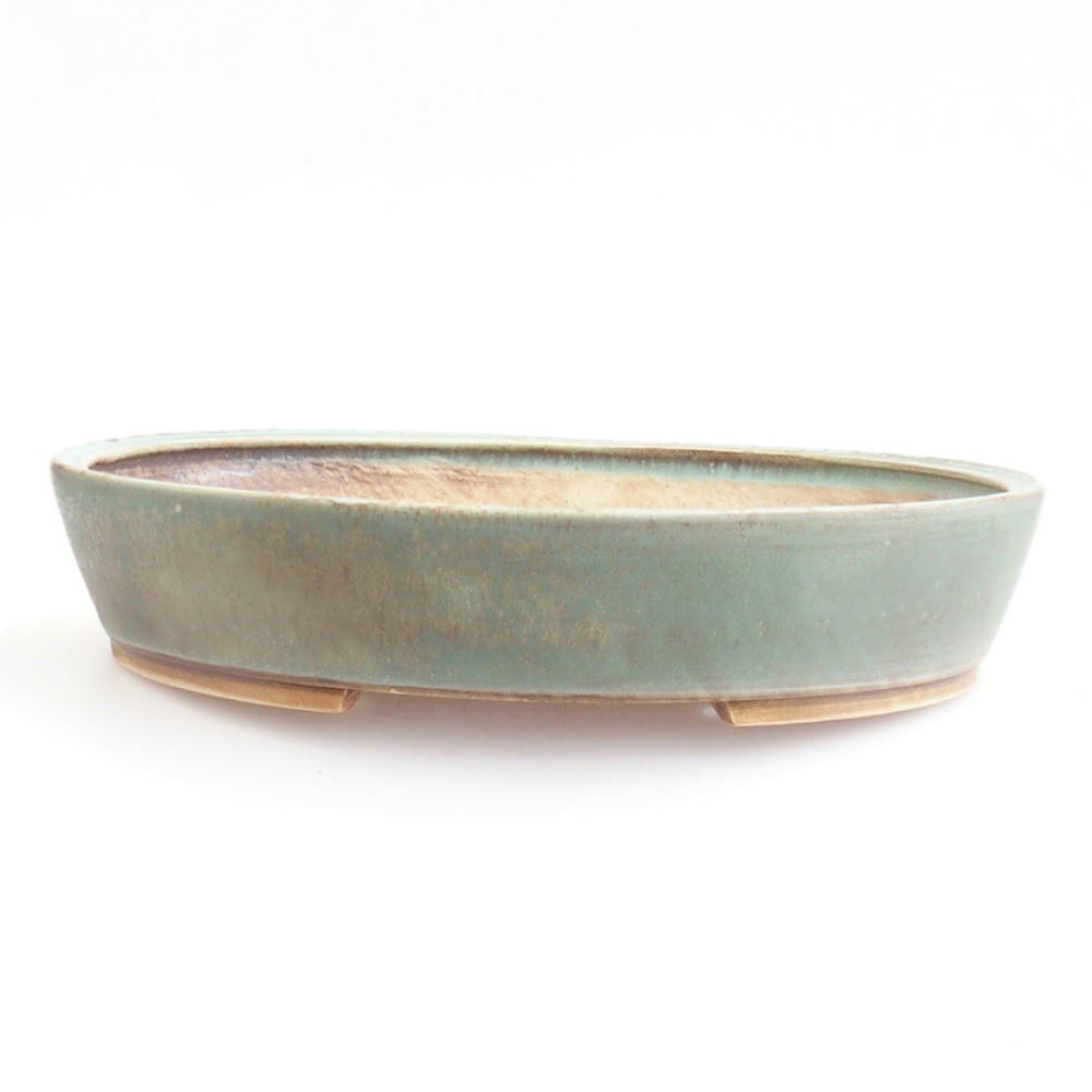 Bonsaischale aus Keramik 31 x 26,5 x 6 cm, grün