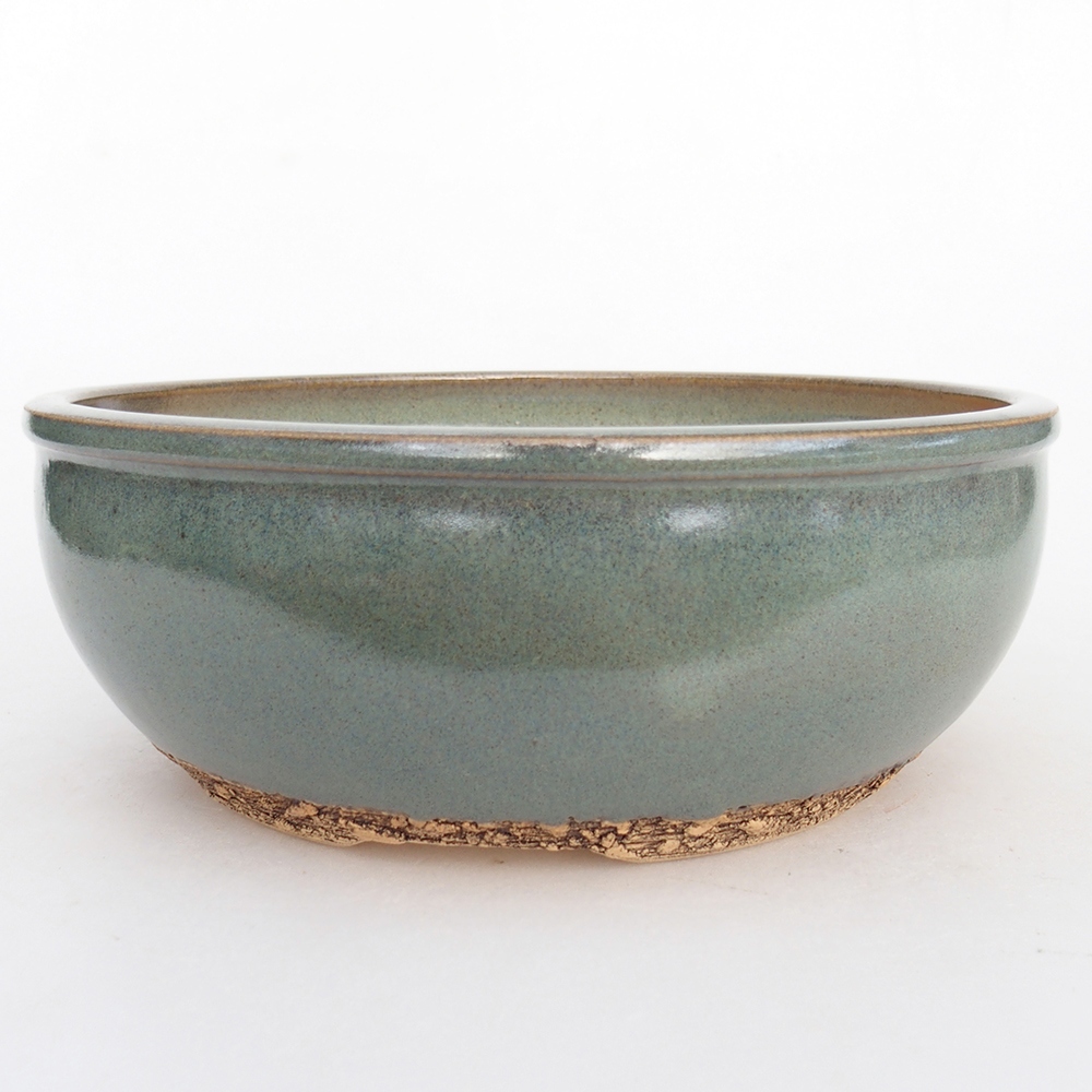 Bonsaischale aus Keramik 19,5 x 19,5 x 7 cm, grün