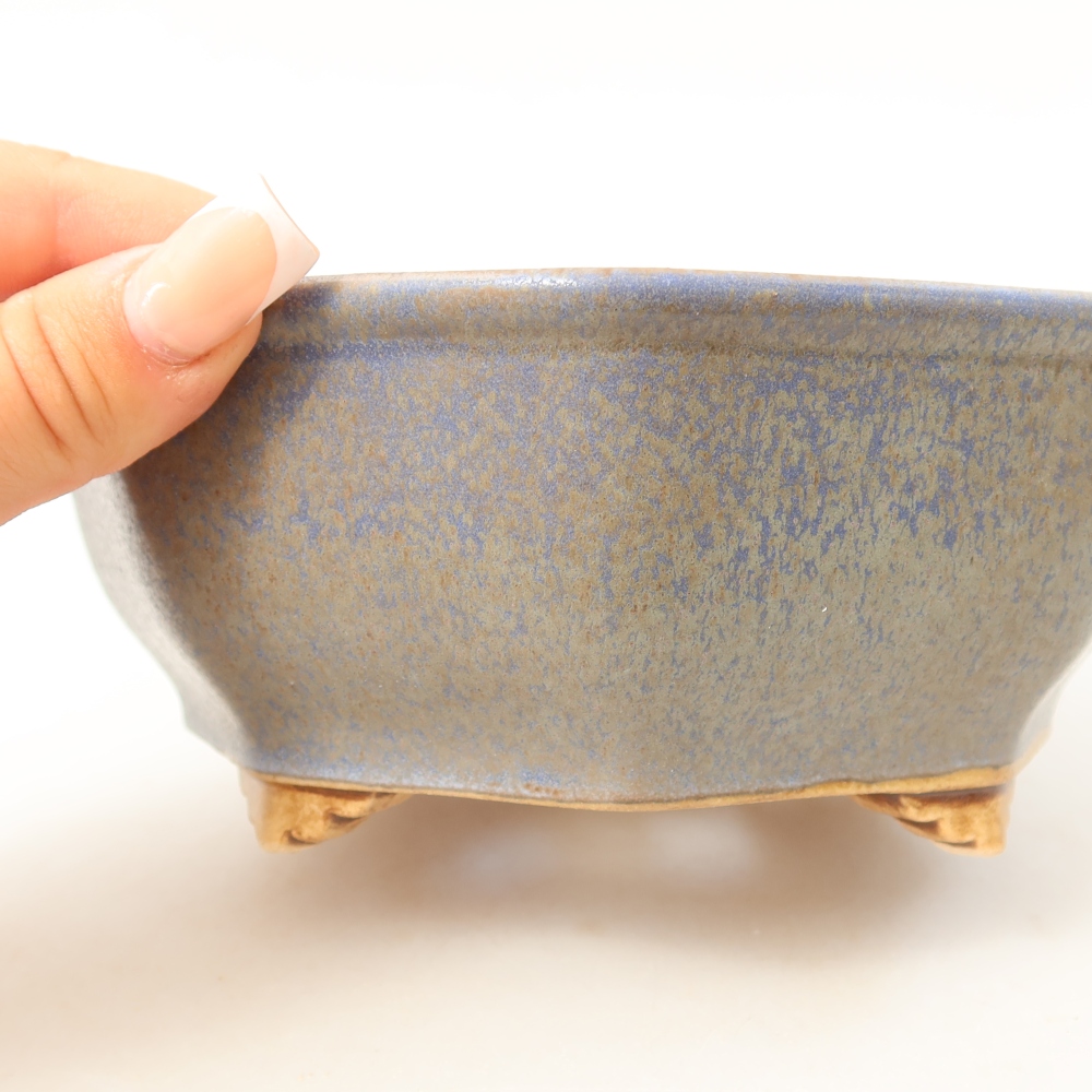 Keramik-Bonsai-Schale 17 x 16 x 6,5 cm, Farbe: Blau