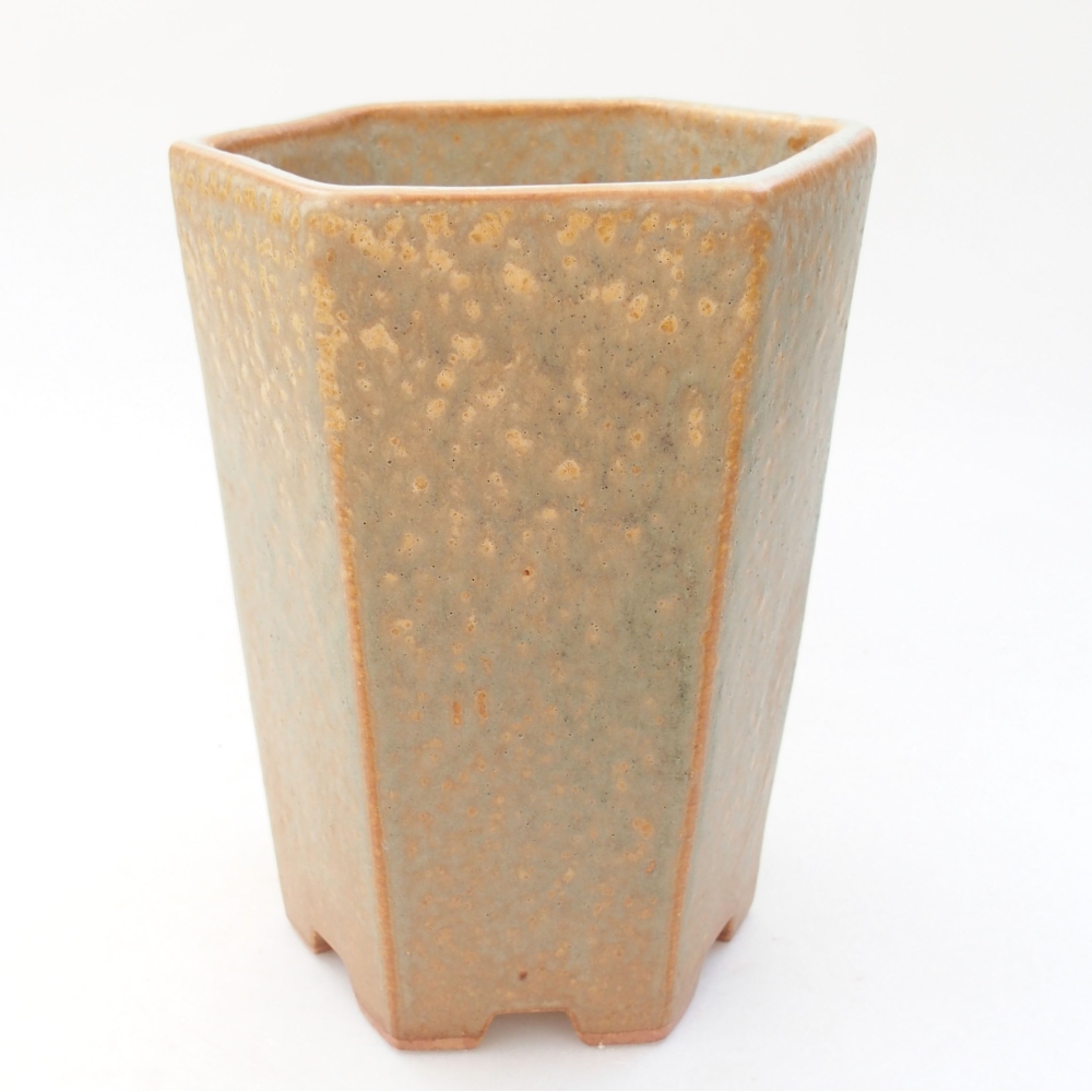 Keramik-Bonsaischale 13 x 11,5 x 17 cm, Farbe Grün
