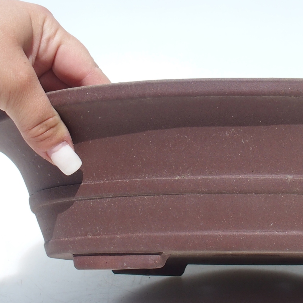 Bonsaischale 33 x 27 x 8,5 cm Birke braun