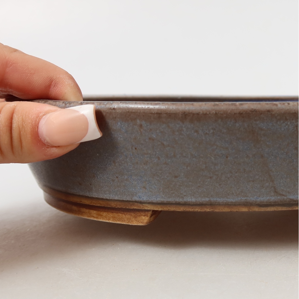 Keramik-Bonsai-Schale 21 x 19 x 4,5 cm, Farbe: Blau