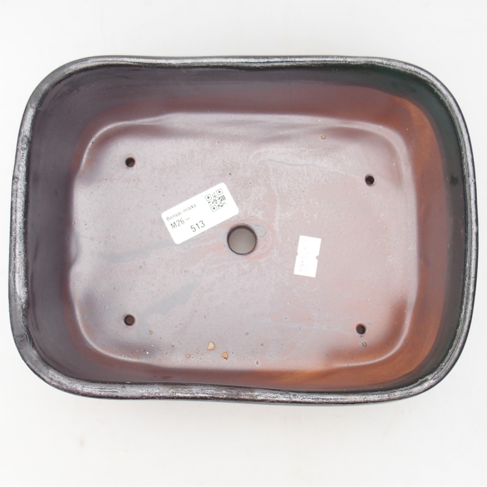 Bonsaischale aus Keramik 23 x 17 x 7,5 cm, grün