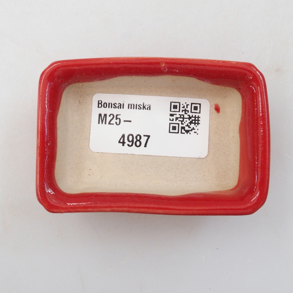Mini-Bonsaischale 7 x 4,5 x 2 cm, Farbe rot