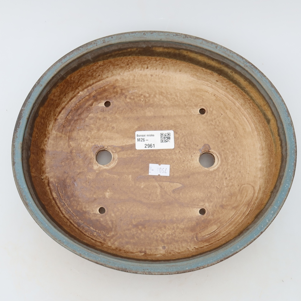 Keramik-Bonsai-Schale 27 x 24 x 5,5 cm, Farbe: Blau