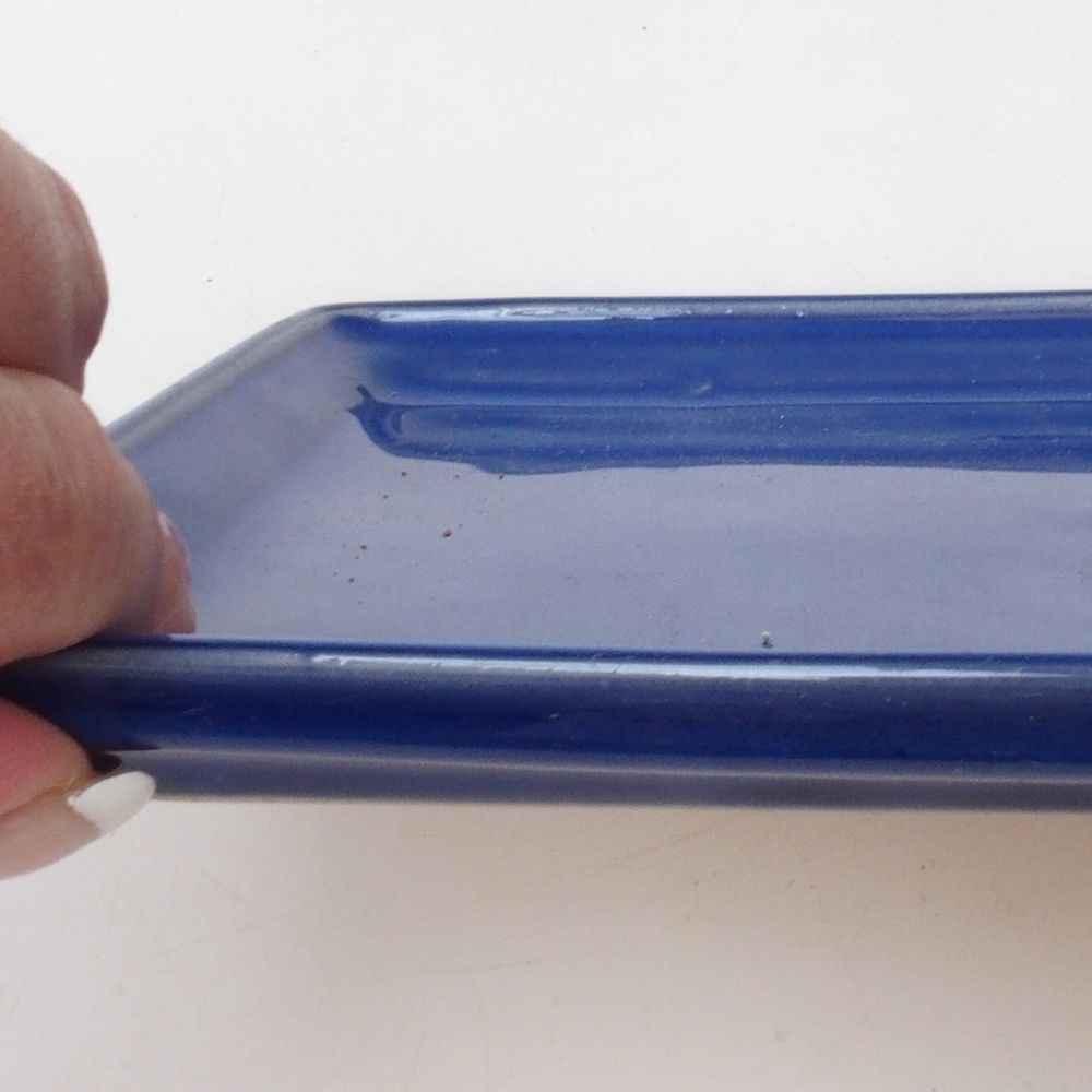 Bonsai-Schale rechteckig 19,5 x 14 x 1,5 cm – blau