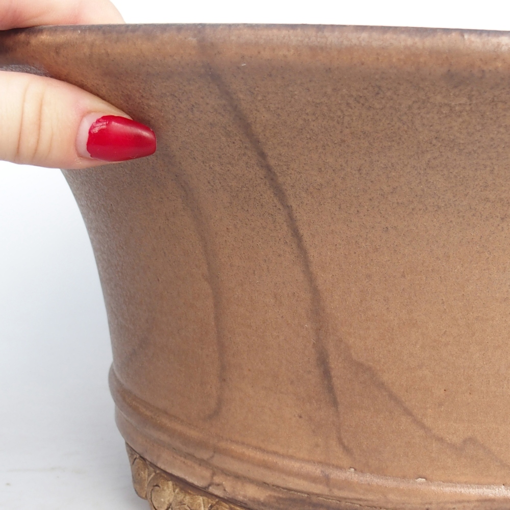 Bonsaischale aus Keramik 31,5 x 31,5 x 14 cm, rosa