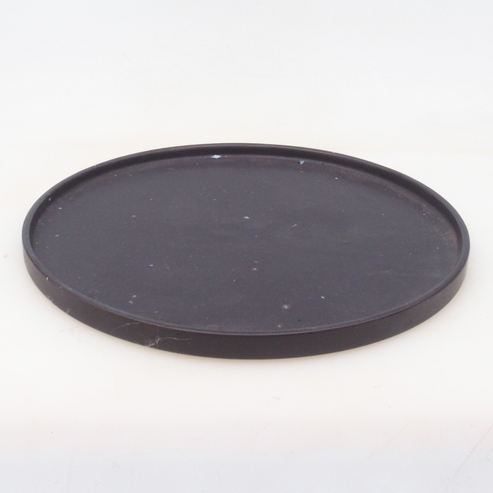 Bonsai-Schale rund D7-M - 24,5 x 24,5 x 1 cm - Schwarz matt