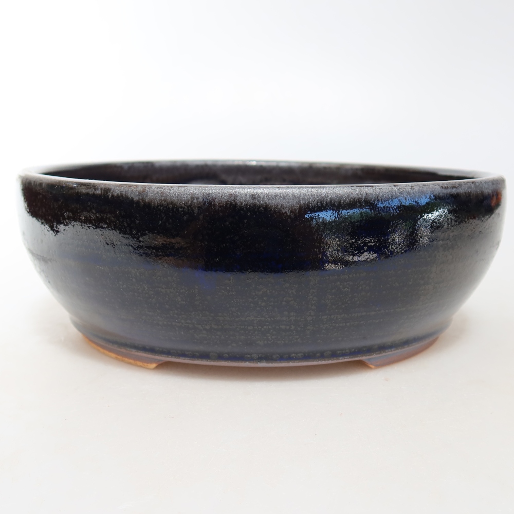 Bonsaischale aus Keramik 18 x 18 x 6,5 cm, Farbe blau