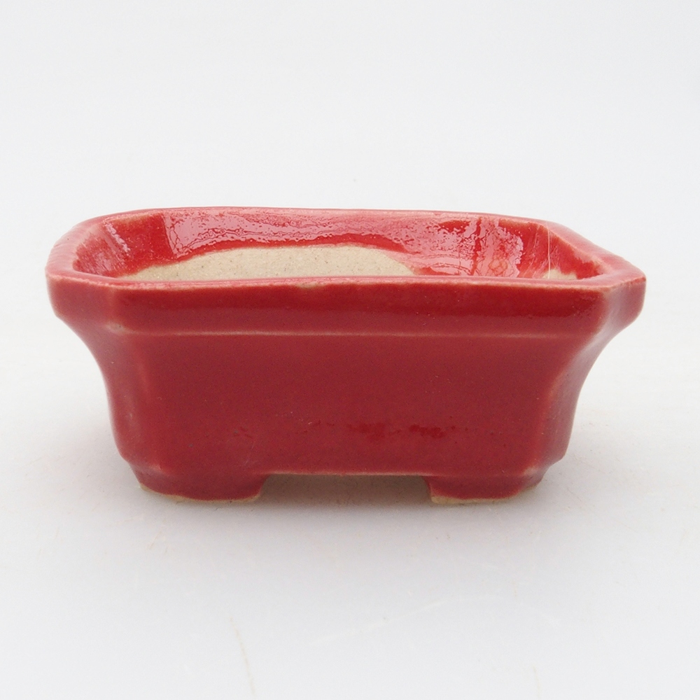 Mini-Bonsaischale  5 x 4,5 x 2 cm, Farbe rot