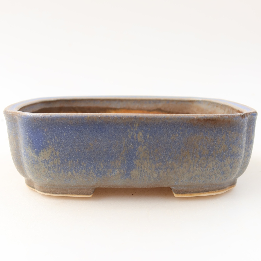 Bonsaischale aus Keramik 13,5 x 12 x 4 cm, Farbe blau