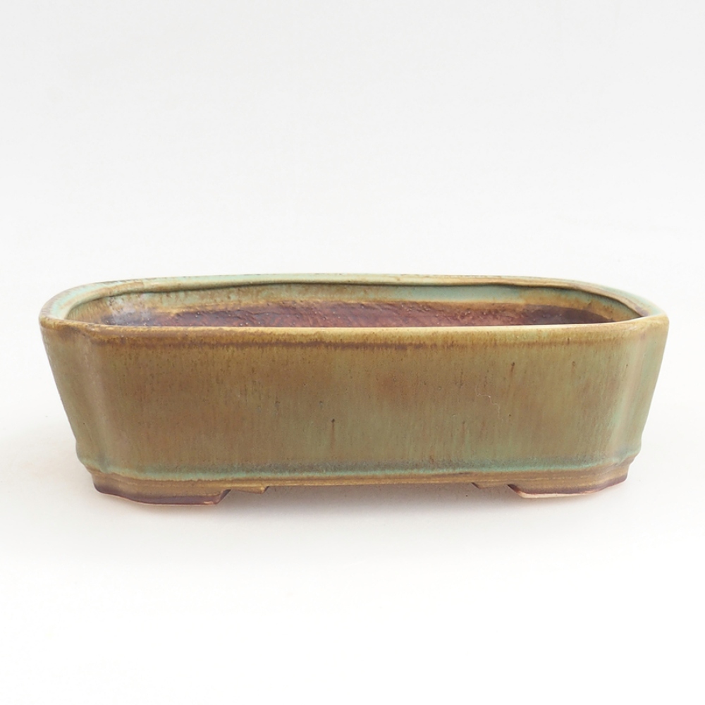 Bonsaischale aus Keramik 21 x 18 x 6 cm, grün