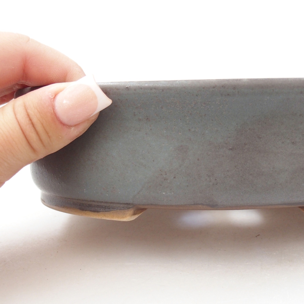 Bonsaischale aus Keramik 17,5 x 16 x 4,5 cm, Farbe blau