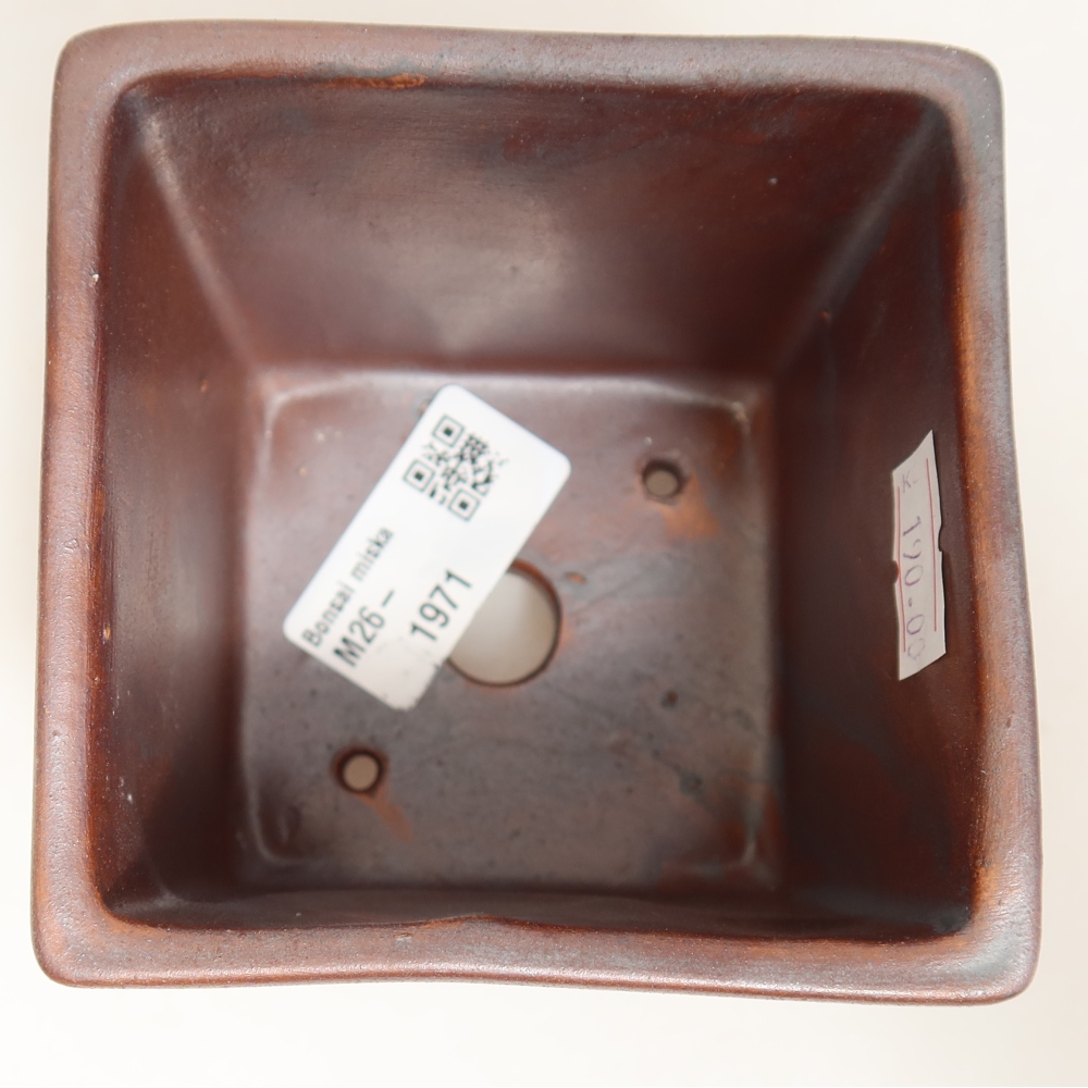 Keramik-Bonsai-Schale 9 x 9 x 8,5 cm, metallfarben