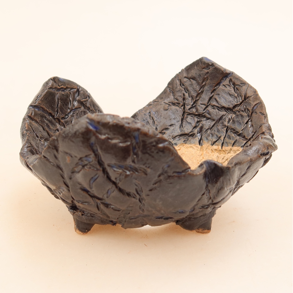 Keramikschale  10 x 9,5 x 6 cm, Farbe: Schwarzblau