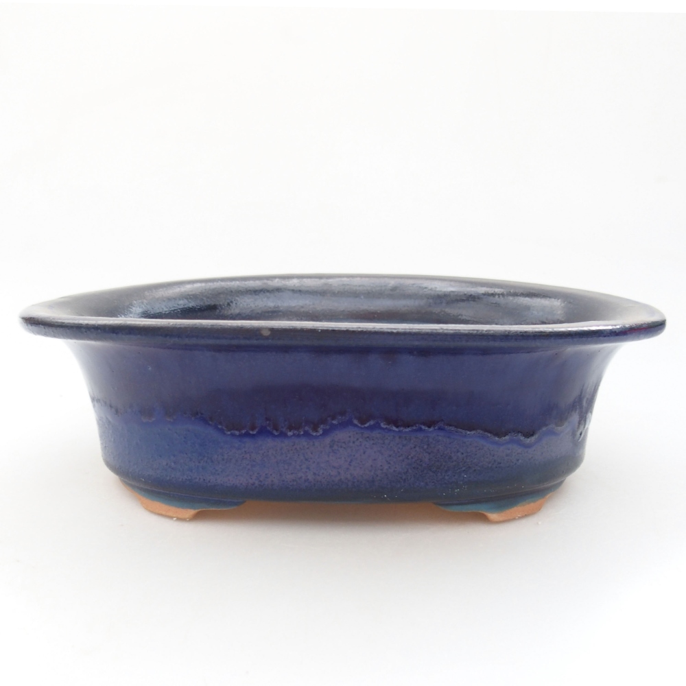 Keramik-Bonsaischale 23 x 18 x 6,5 cm, Farbe blau
