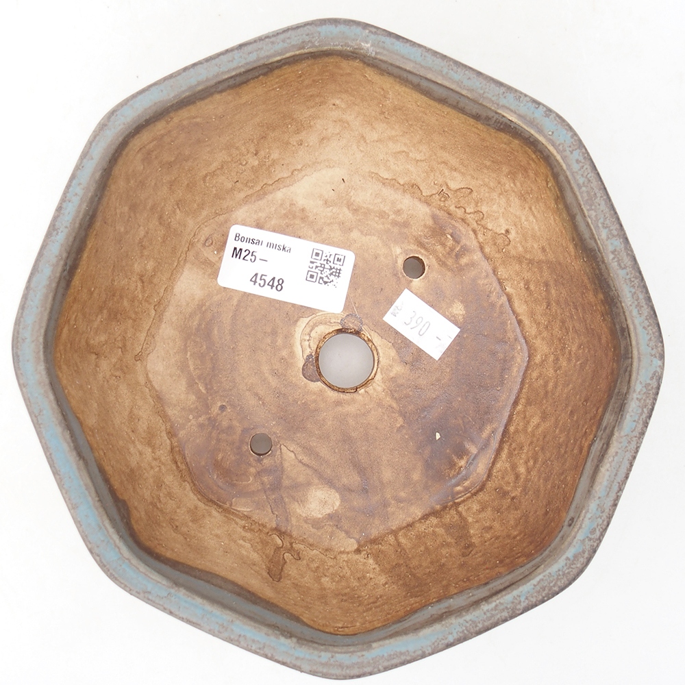 Keramik-Bonsaischale 17 x 16,5 x 7 cm, Farbe blau