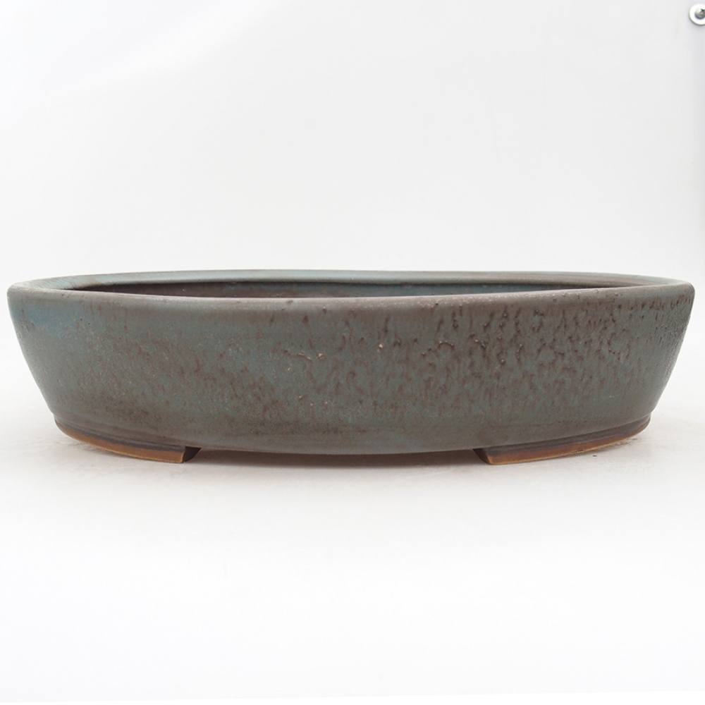 Keramik-Bonsaischale 32,5 x 28,5 x 6 cm, Farbe blau