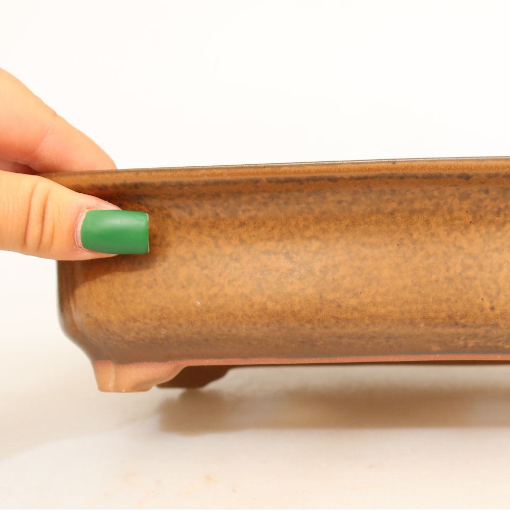 Keramikschale  24 x 17 x 6 cm, Farbe: braun