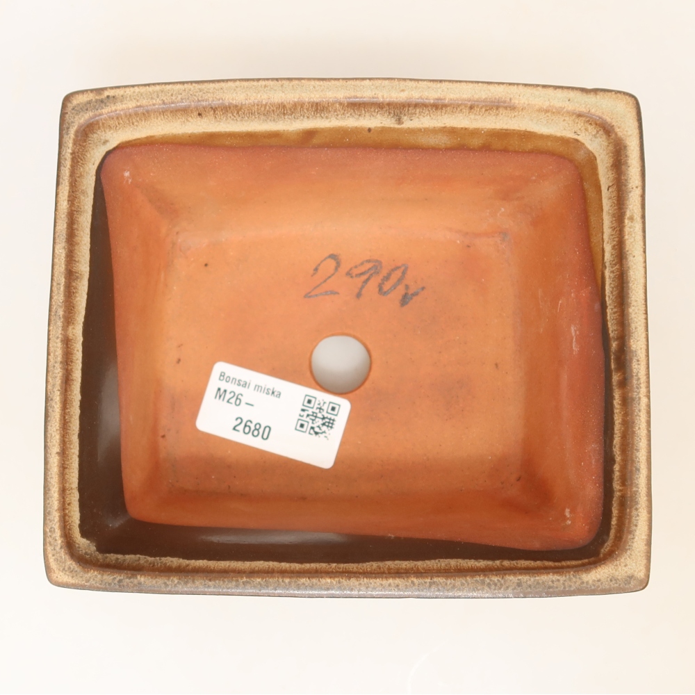Keramikschale  14,5 x 12,5 x 7 cm, Farbe: braun