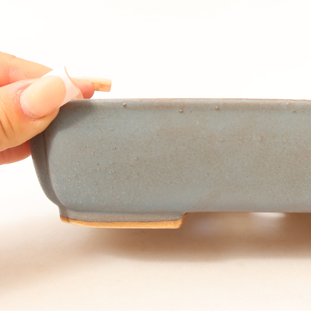Bonsaischale aus Keramik 17,5 x 14 x 5 cm, Farbe blau
