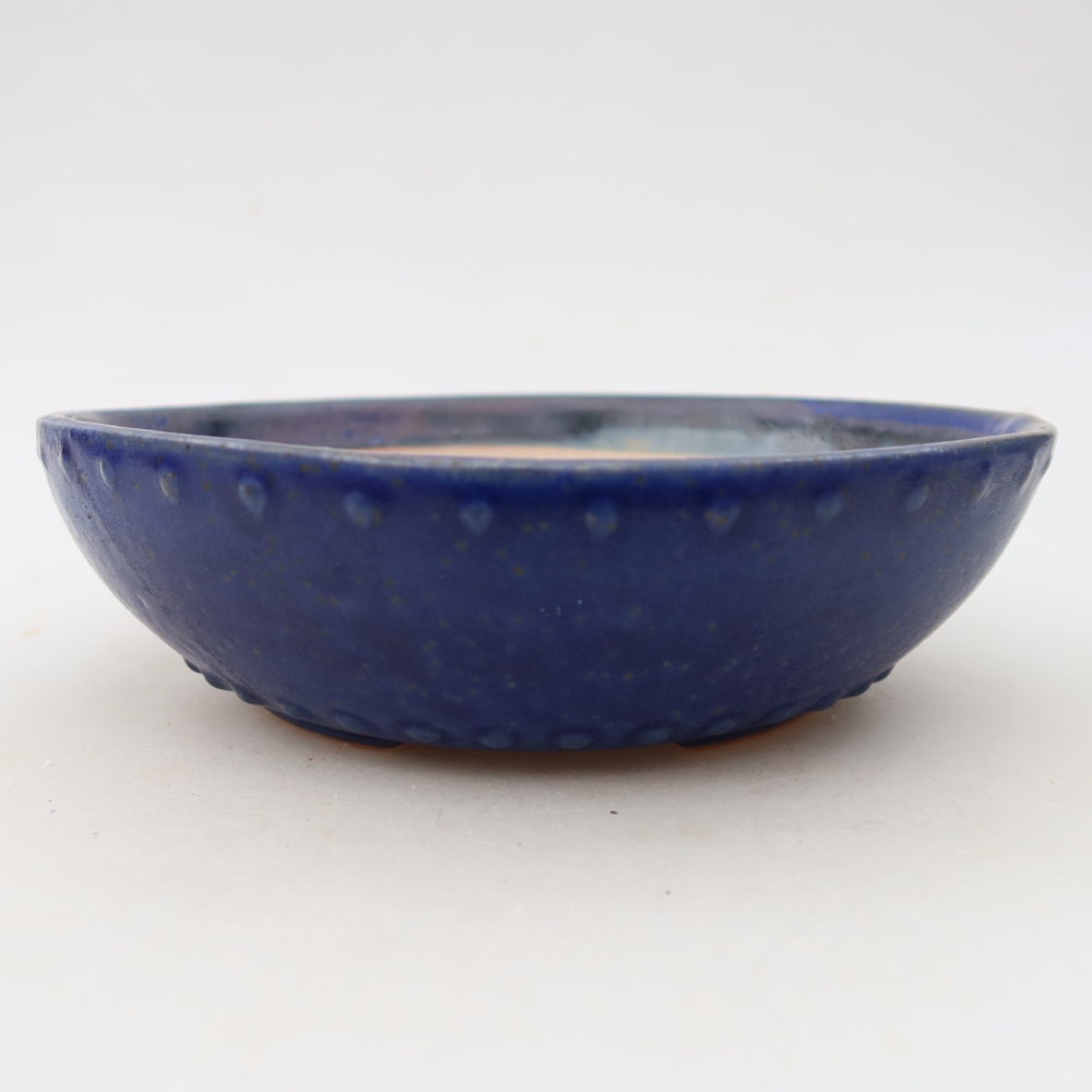 Keramik-Bonsai-Schale 17 x 17 x 5 cm, Farbe: Blau