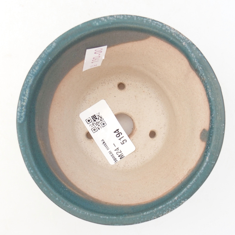 Keramik-Bonsaischale 11 x 11 x 7 cm, Farbe blau