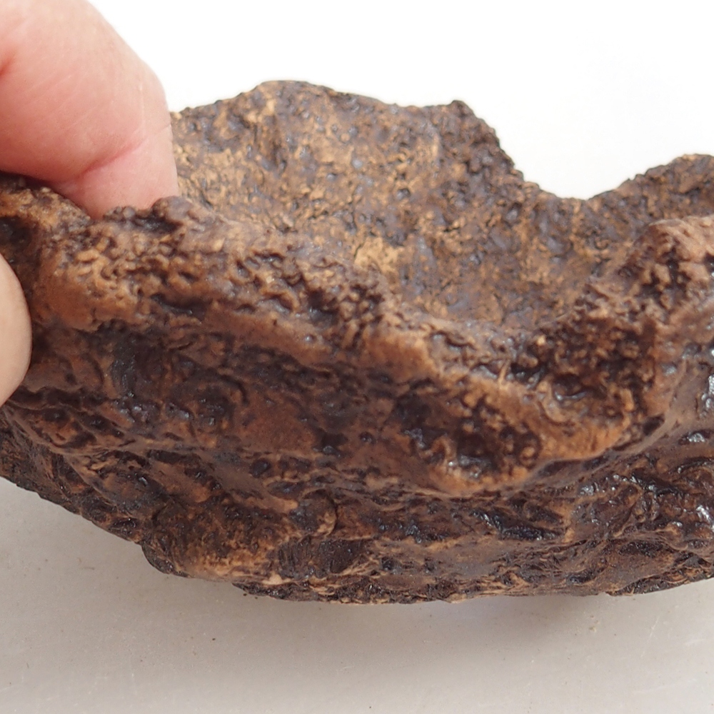 Keramikschale 19 x 15 x 14 cm , Farbe braun