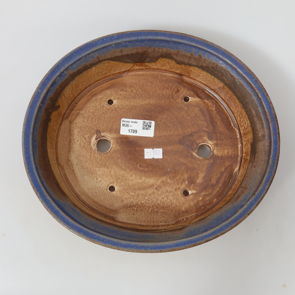 Keramik-Bonsai-Schale 27 x 24,5 x 5,5 cm, Farbe: Blau