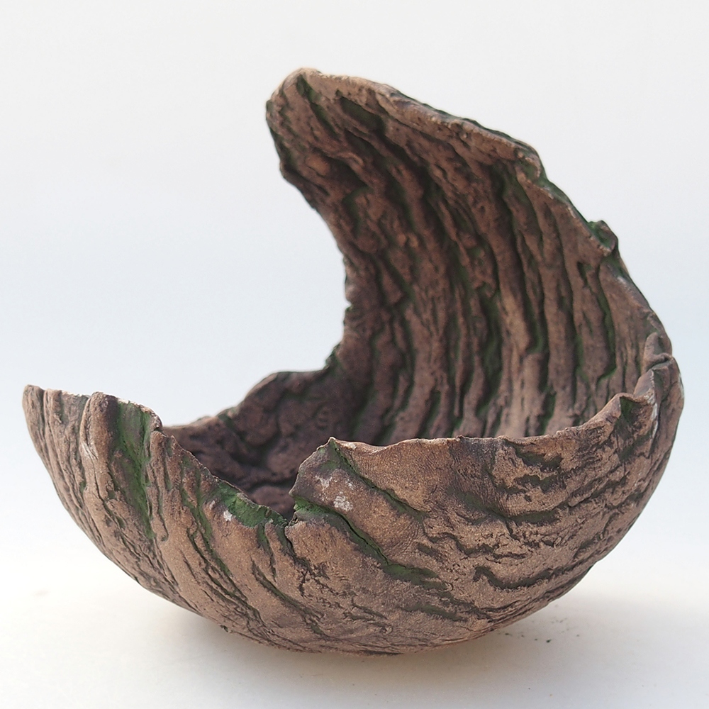 Keramikschale 13 x 13 x 12 cm , Farbe grün