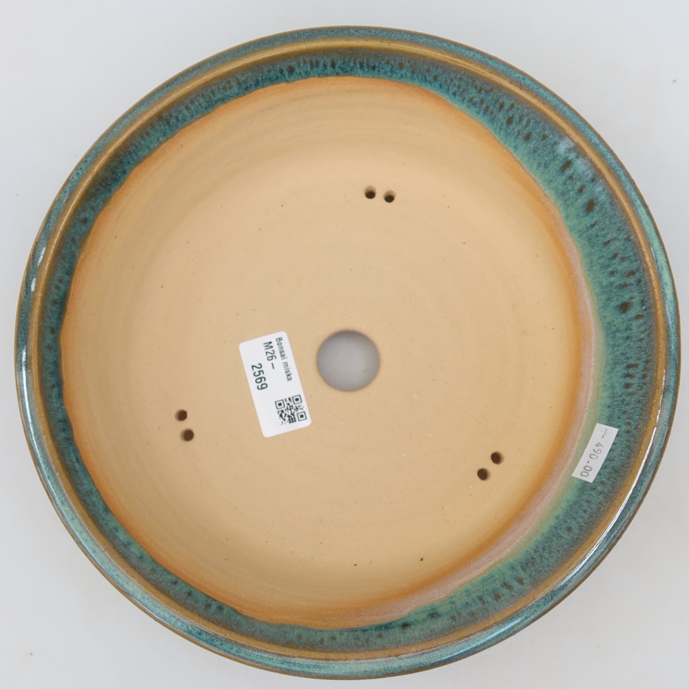 Keramik-Bonsai-Schale 23,5 x 23,5 x 6 cm, Farbe: Blau