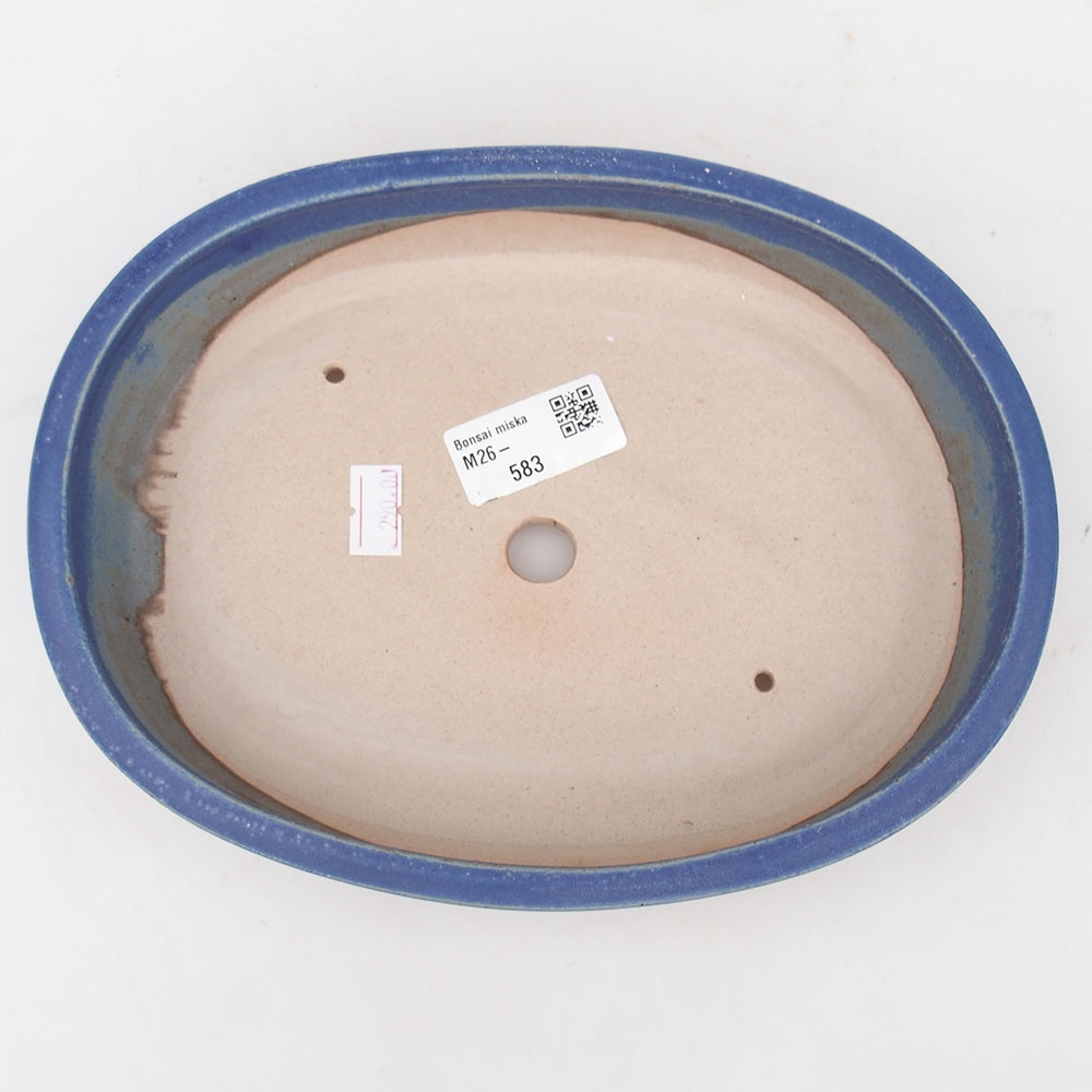 Bonsaischale aus Keramik 22 x 17 x 4 cm, Farbe blau
