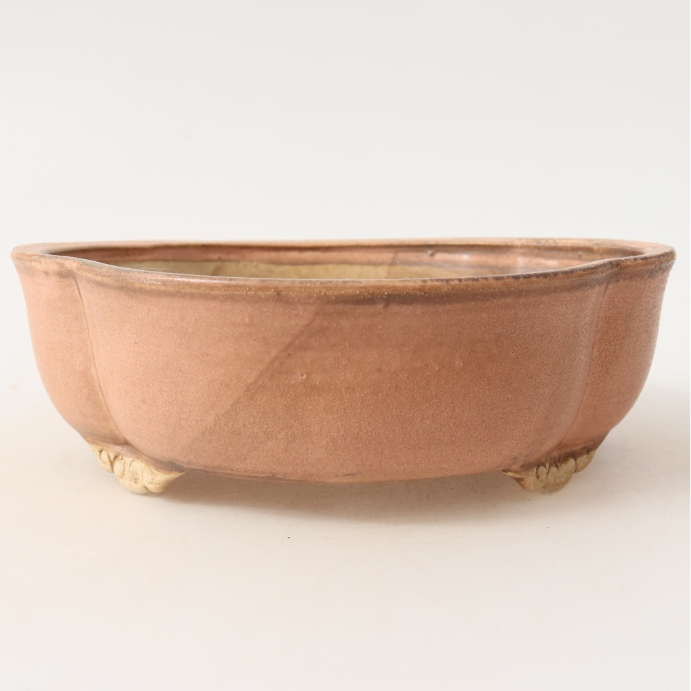Bonsaischale aus Keramik 17 x 15,5 x 5,5 cm, rosa
