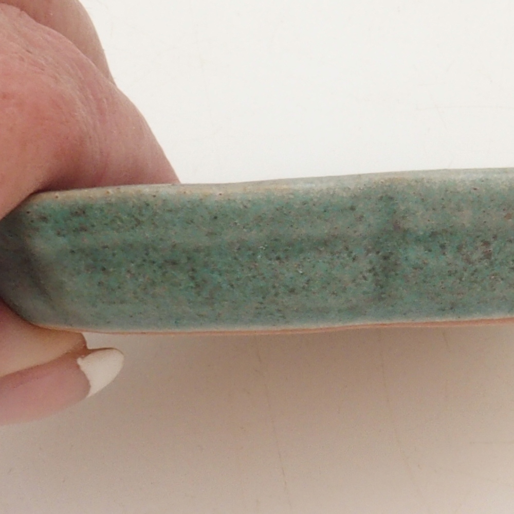 Keramikschale H95 - 8 x 8 x 1 cm - grün