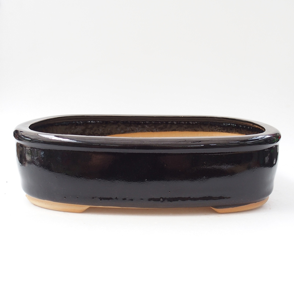 Keramik-Bonsaischale 31,5 x 26 x 8 cm, Farbe Schwarz