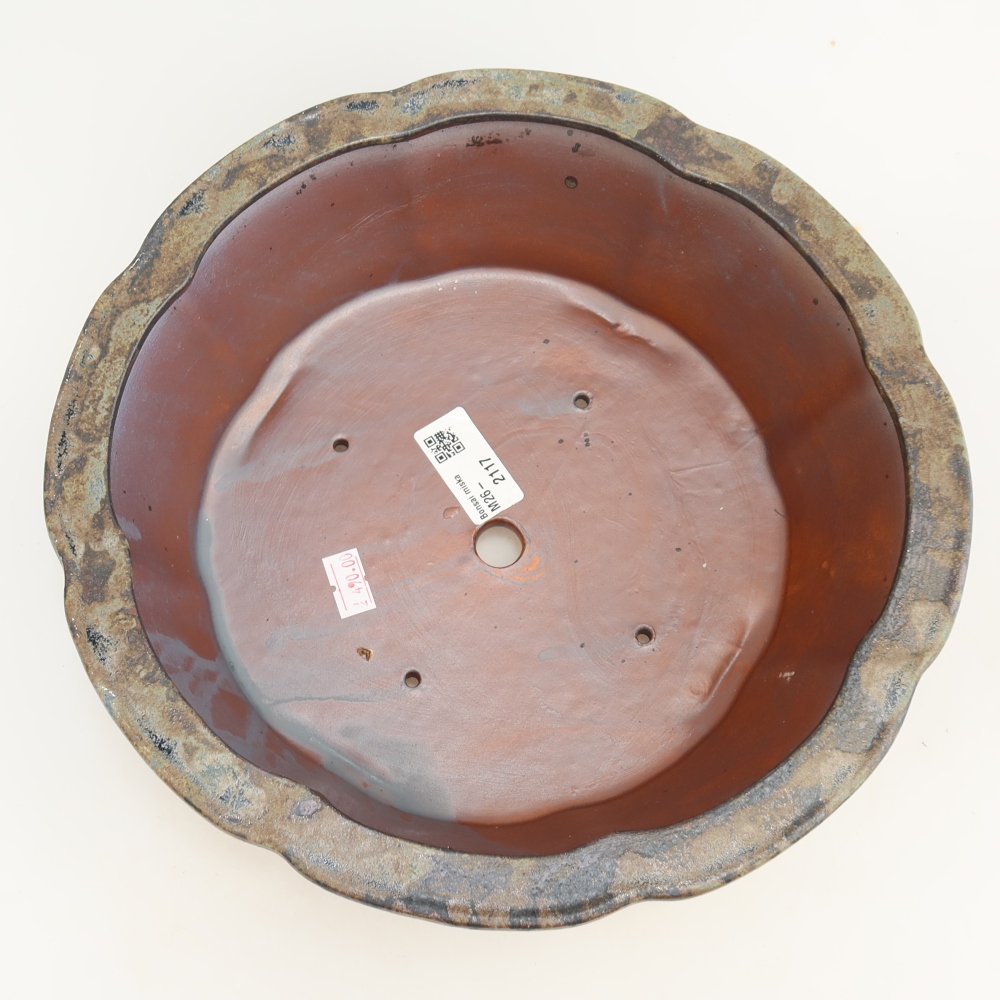Bonsaischale aus Keramik 26 x 26 x 8 cm, braun