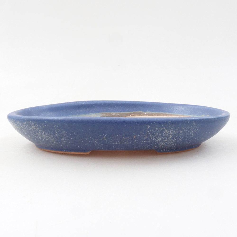 Keramik-Bonsaischale 15,5 x 11 x 3 cm, Farbe blau