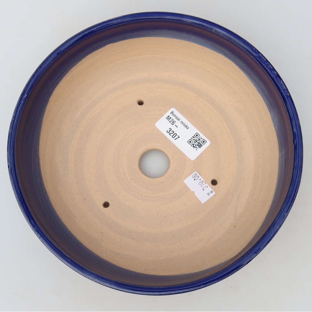 Bonsaischale aus Keramik 19 x 19 x 6 cm, Farbe blau