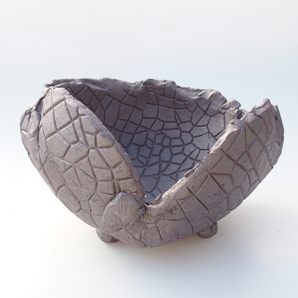 Keramikschale 15 x 14,5 x 10 cm , Metallic-Farbe