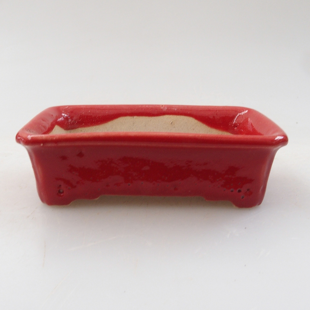 Mini-Bonsaischale 7 x 4,5 x 2 cm, Farbe rot
