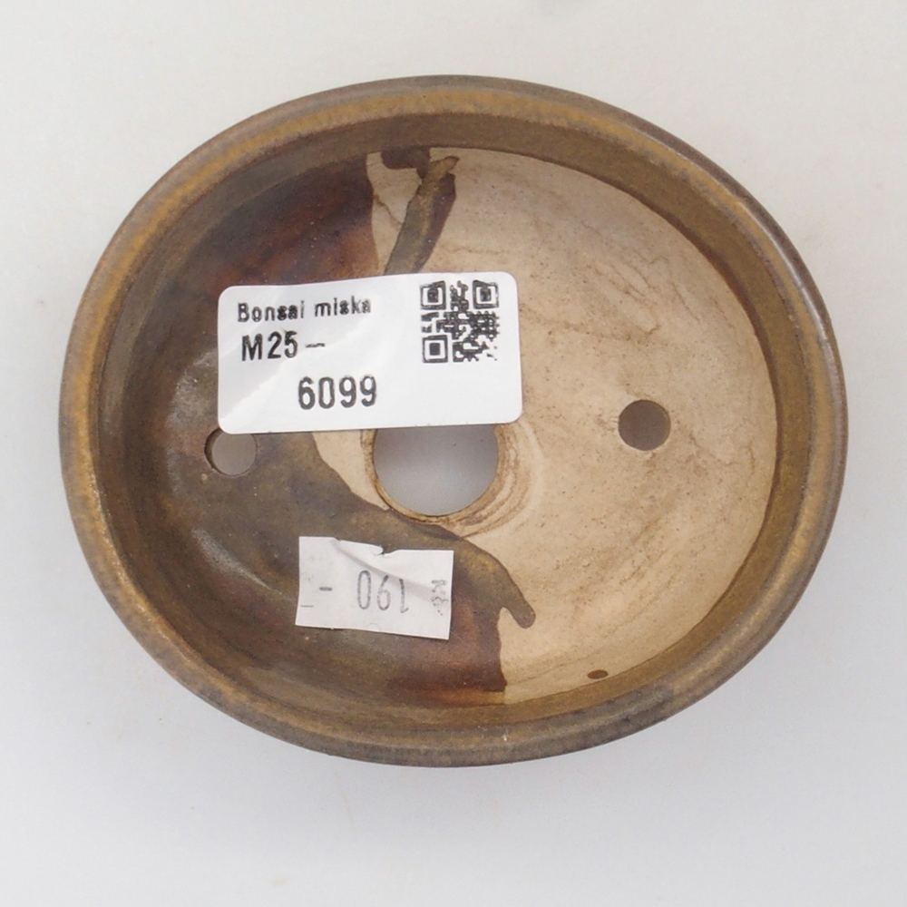 Bonsaischale aus Keramik 9 x 8 x 3,5 cm, Farbe braun