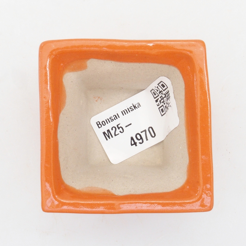 Mini aus Keramik, 5 x 5 x 3,5 cm, orange