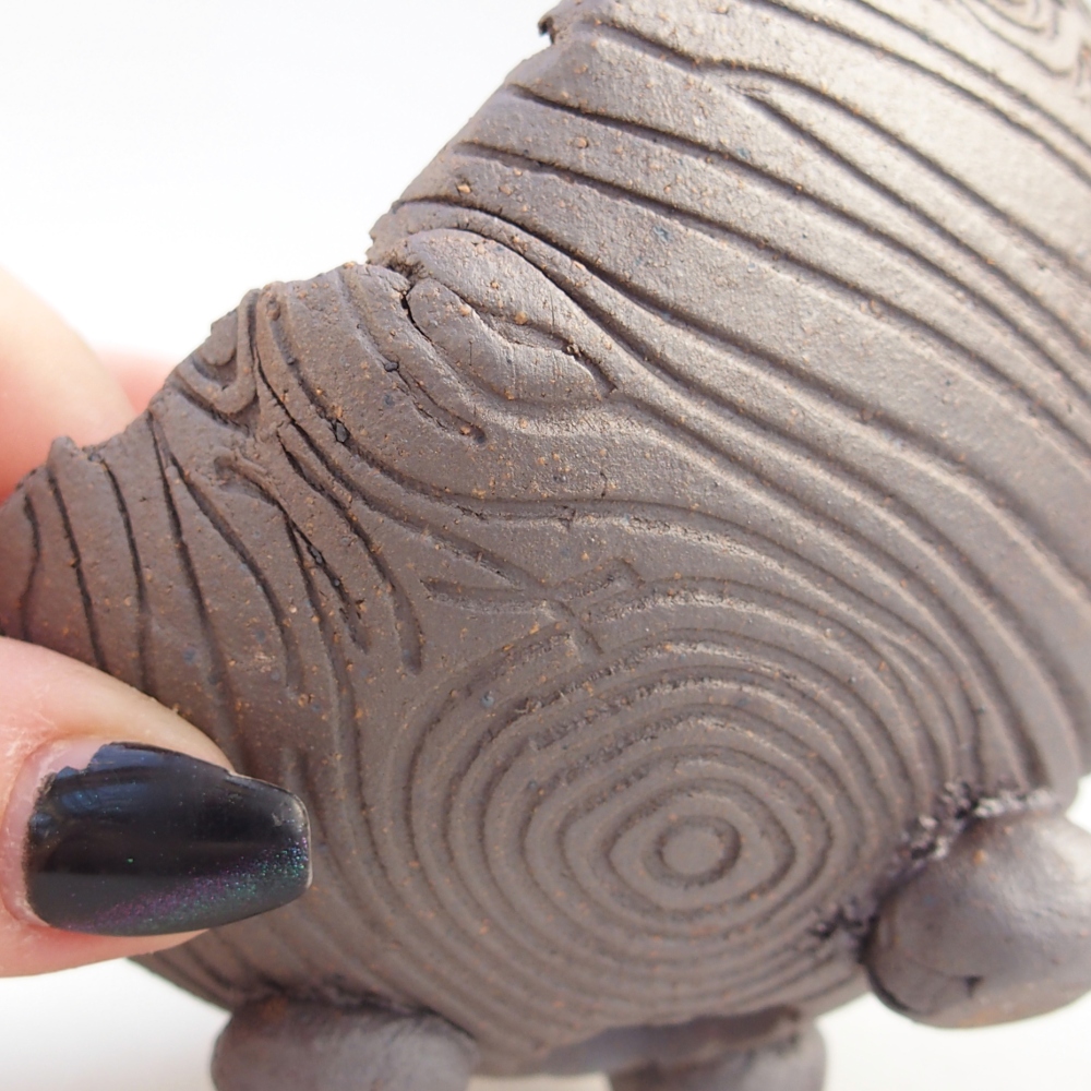 Keramikschale 10 x 10 x 7,5 cm , Metallic-Farbe