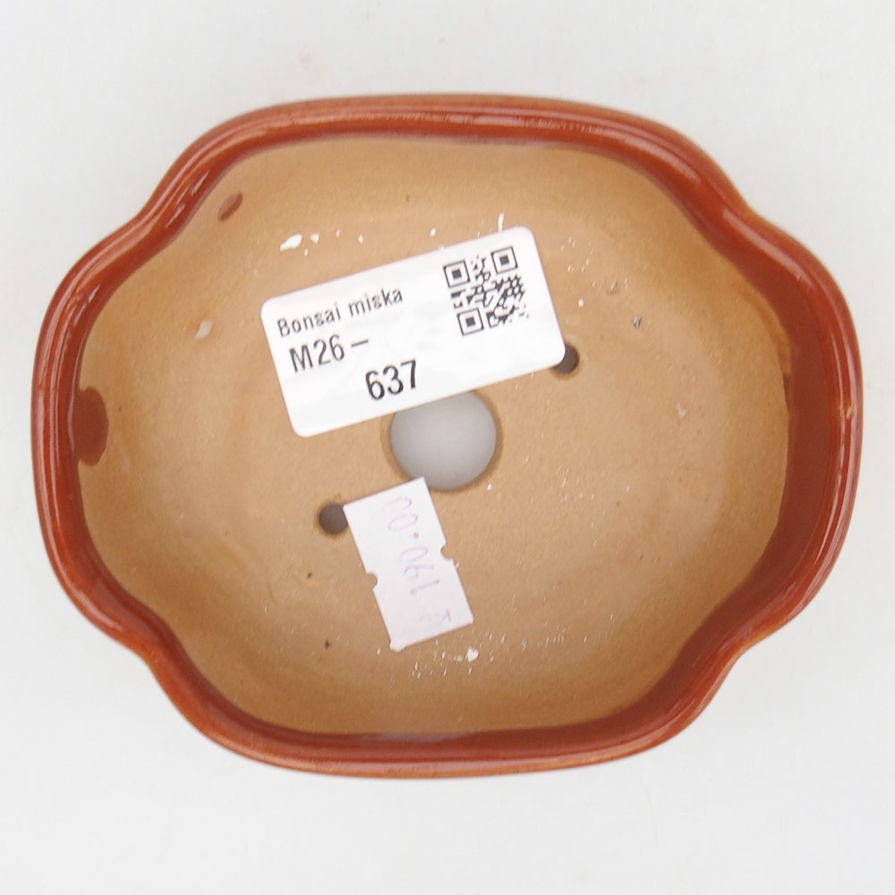Bonsaischale aus Keramik 10,5 x 8,5 x 3,5 cm, braun