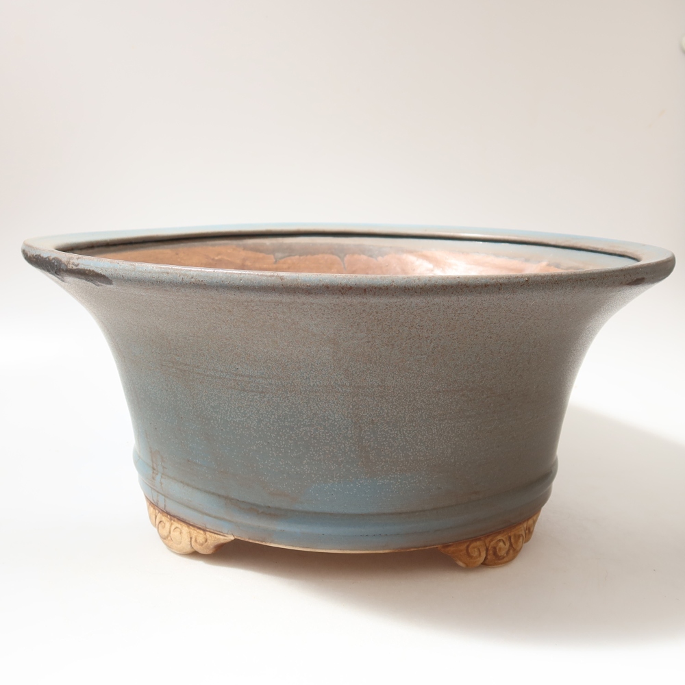Keramik-Bonsai-Schale 32 x 32 x 14 cm, Farbe: Blau
