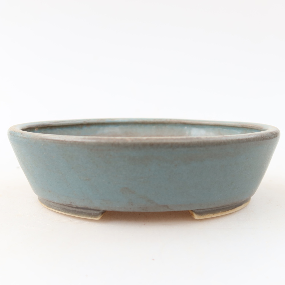 Keramik-Bonsai-Schale, 12,5 × 10,5 × 3,5 cm, Farbe: Blau