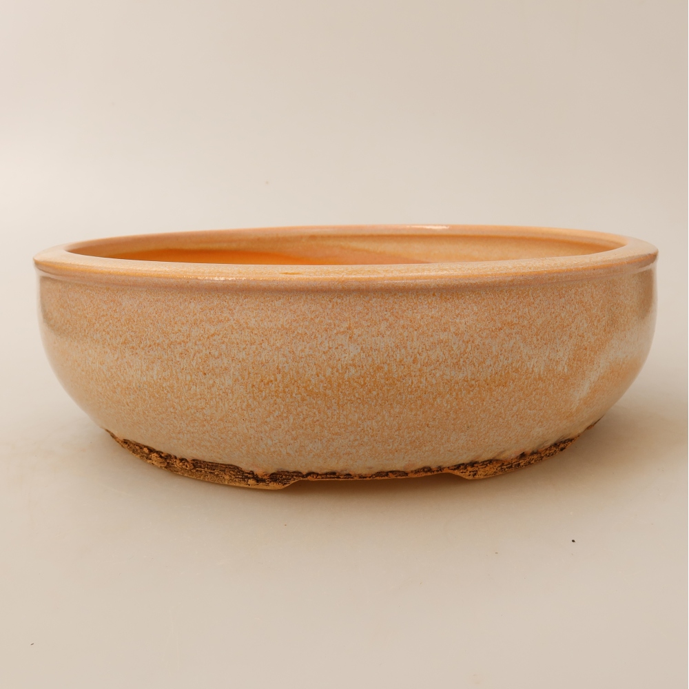 Bonsaischale aus Keramik 24 x 24 x 7 cm, Farbe beige