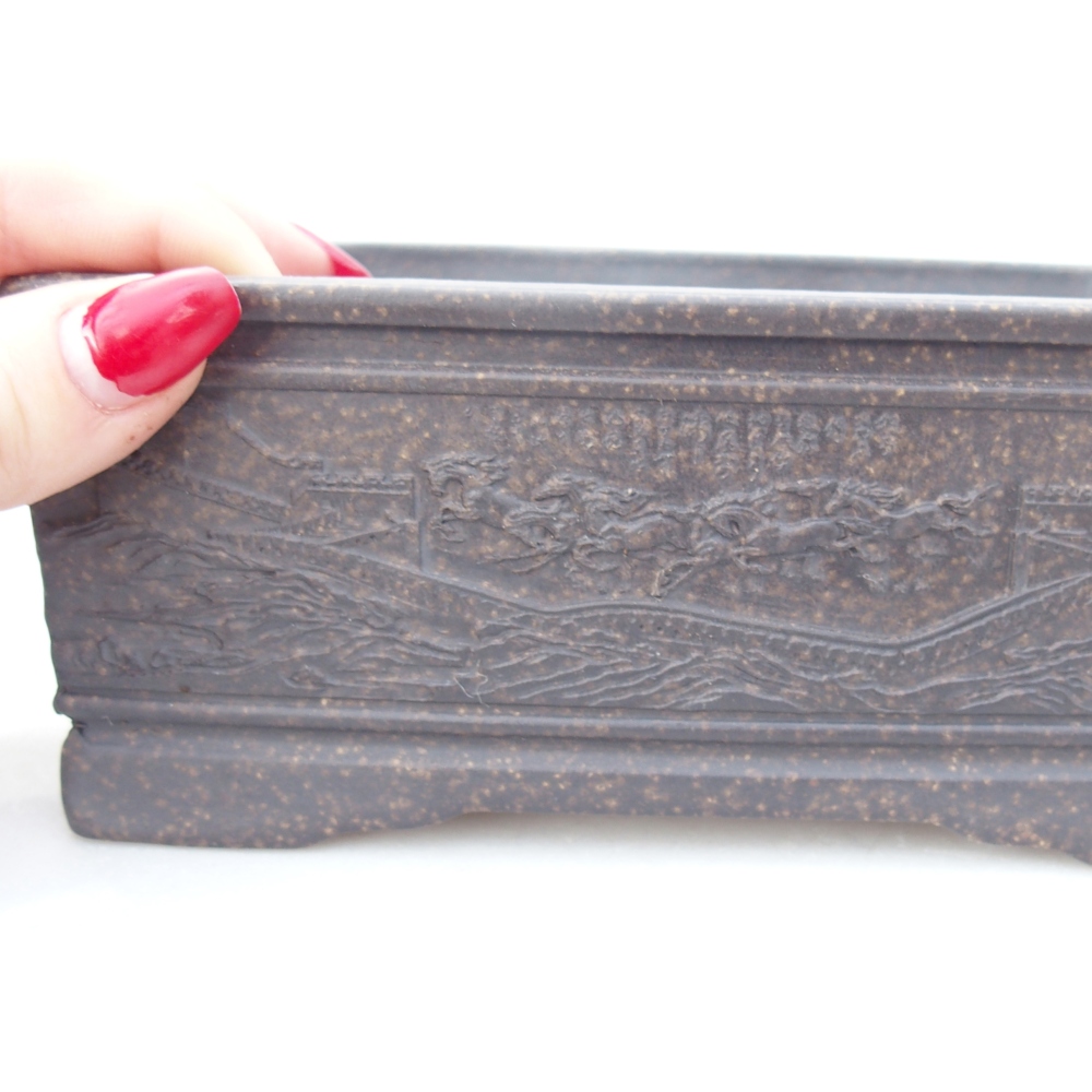 Schale 16 x 11,5 x 6,5 cm braun