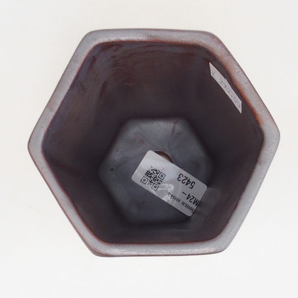 Keramik-Bonsaischale 9 x 8,5 x 14,5 cm, Farbe metallische
